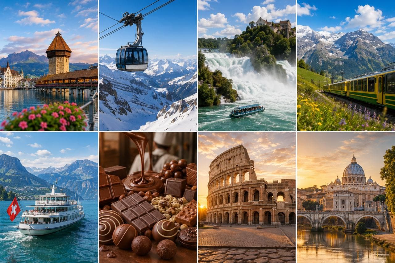 8 D/ 7 N  Swiss Alps & Rome: A Scenic European Escape ⭐       